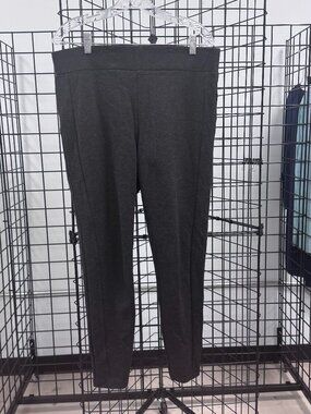 LOFT Pull-On Dark Heather Gray Narrow Leg Leggings Pants Size Large